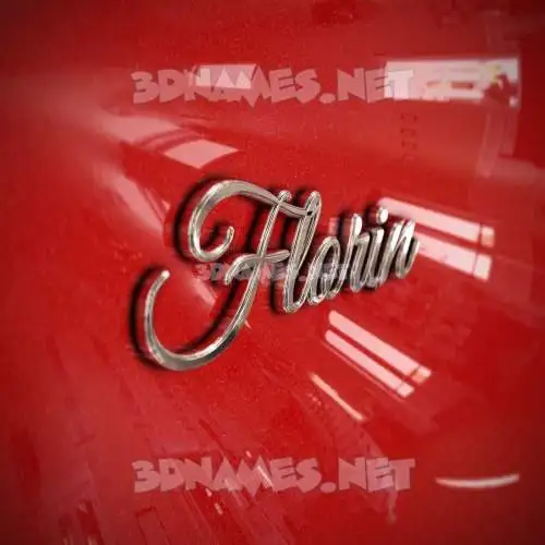 florin in Car Paint style - 3D name wallpaper