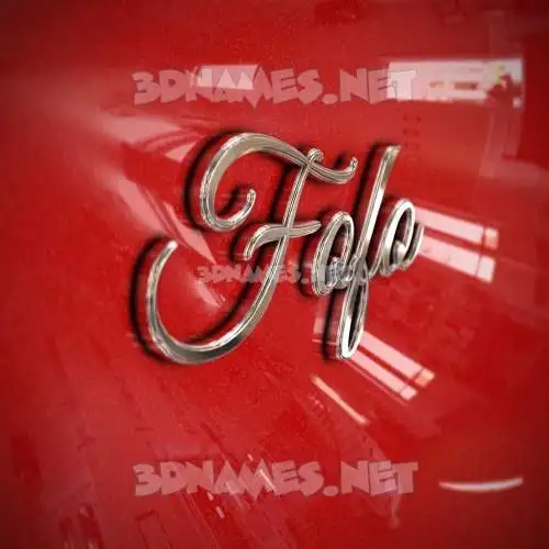 fofo in Car Paint style - 3D name wallpaper fofo in Car Paint style - 3D name wallpaper