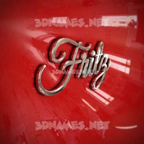 fritz in Car Paint style - 3D name wallpaper fritz in Car Paint style - 3D name wallpaper