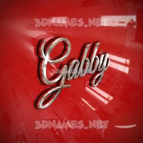 gabby in Car Paint style - 3D name wallpaper