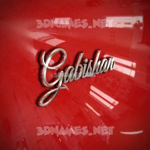 gabishan in Car Paint style - 3D name wallpaper