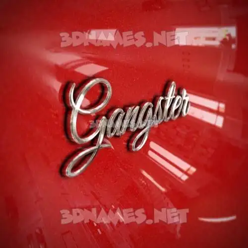 gangster in Car Paint style - 3D name wallpaper gangster in Car Paint style - 3D name wallpaper