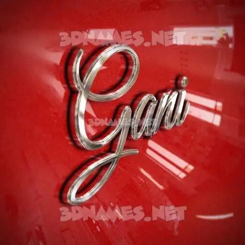 gani in Car Paint style - 3D name wallpaper gani in Car Paint style - 3D name wallpaper