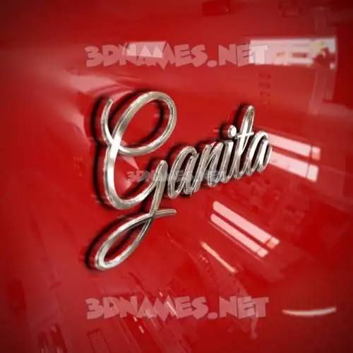 ganita in Car Paint style - 3D name wallpaper ganita in Car Paint style - 3D name wallpaper