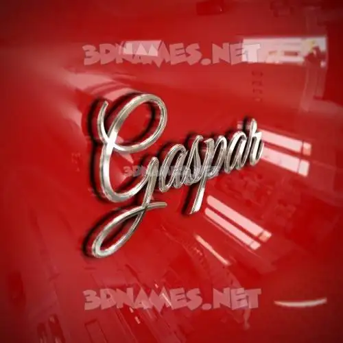 gaspar in Car Paint style - 3D name wallpaper