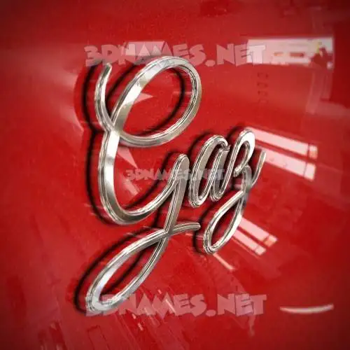 gaz in Car Paint style - 3D name wallpaper