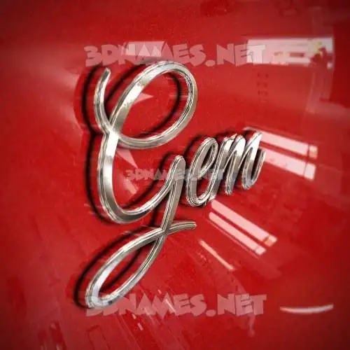 gem in Car Paint style - 3D name wallpaper gem in Car Paint style - 3D name wallpaper