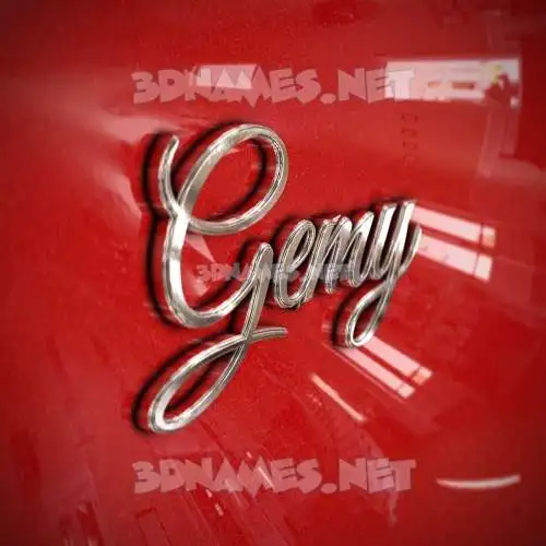 gemy in Car Paint style - 3D name wallpaper