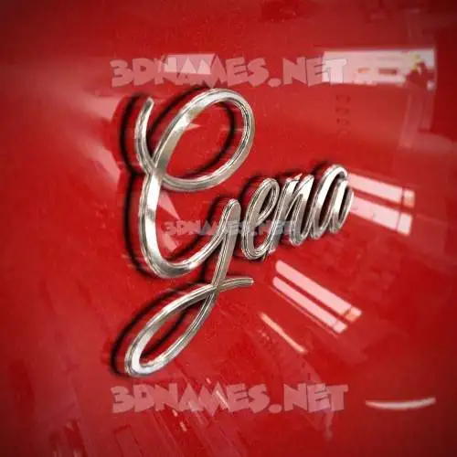 gena in Car Paint style - 3D name wallpaper gena in Car Paint style - 3D name wallpaper