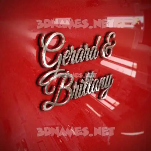 gerard & brittany in Car Paint style - 3D name wallpaper gerard & brittany in Car Paint style - 3D name wallpaper