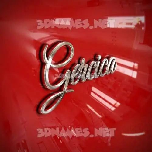 gercica in Car Paint style - 3D name wallpaper gercica in Car Paint style - 3D name wallpaper