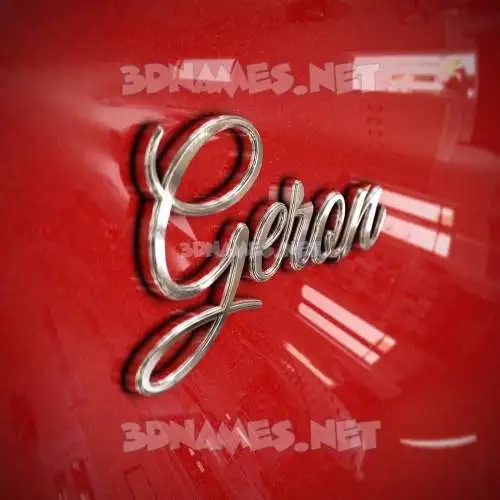 geron in Car Paint style - 3D name wallpaper geron in Car Paint style - 3D name wallpaper
