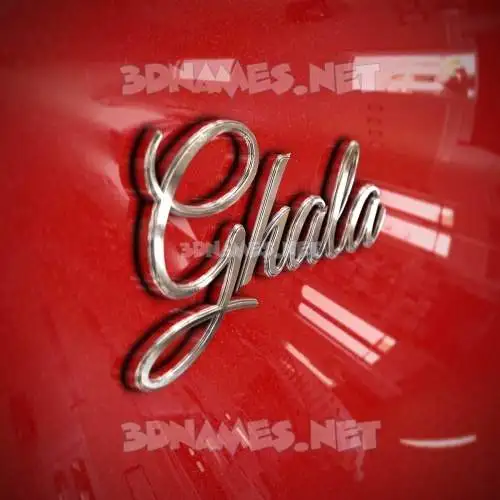 ghala in Car Paint style - 3D name wallpaper ghala in Car Paint style - 3D name wallpaper