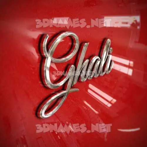 ghali in Car Paint style - 3D name wallpaper ghali in Car Paint style - 3D name wallpaper