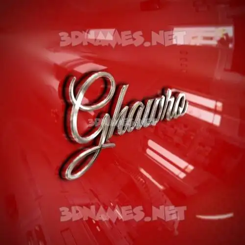 ghawro in Car Paint style - 3D name wallpaper
