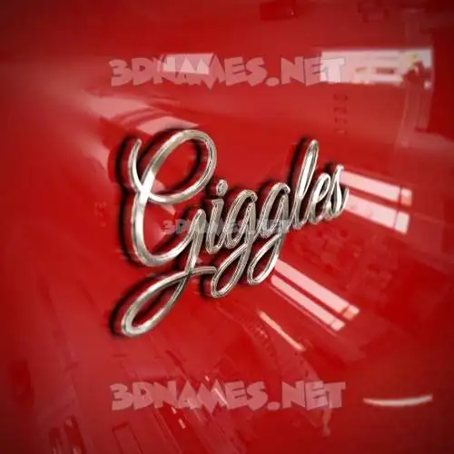 giggles in Car Paint style - 3D name wallpaper giggles in Car Paint style - 3D name wallpaper