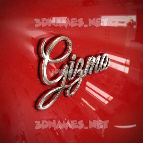 gizmo in Car Paint style - 3D name wallpaper gizmo in Car Paint style - 3D name wallpaper