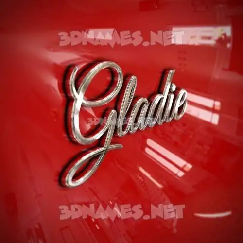 gladie in Car Paint style - 3D name wallpaper gladie in Car Paint style - 3D name wallpaper