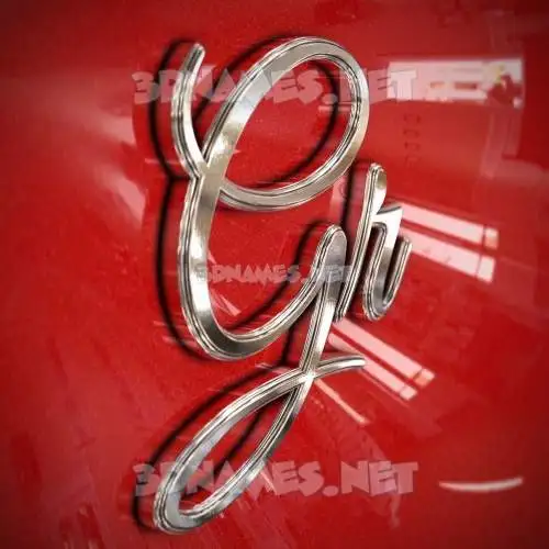 gr in Car Paint style - 3D name wallpaper