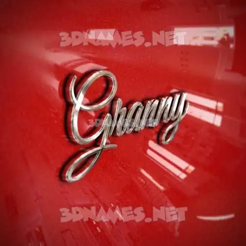 granny in Car Paint style - 3D name wallpaper granny in Car Paint style - 3D name wallpaper