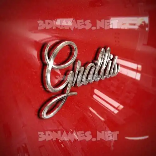 grattis in Car Paint style - 3D name wallpaper