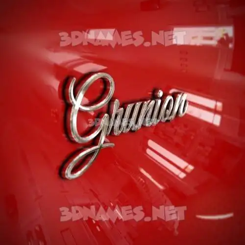 grunion in Car Paint style - 3D name wallpaper grunion in Car Paint style - 3D name wallpaper