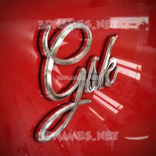 gsk in Car Paint style - 3D name wallpaper