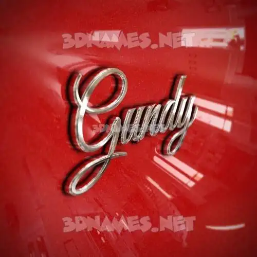 gundy in Car Paint style - 3D name wallpaper gundy in Car Paint style - 3D name wallpaper