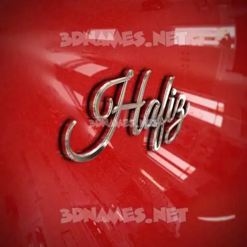 hafiz in Car Paint style - 3D name wallpaper