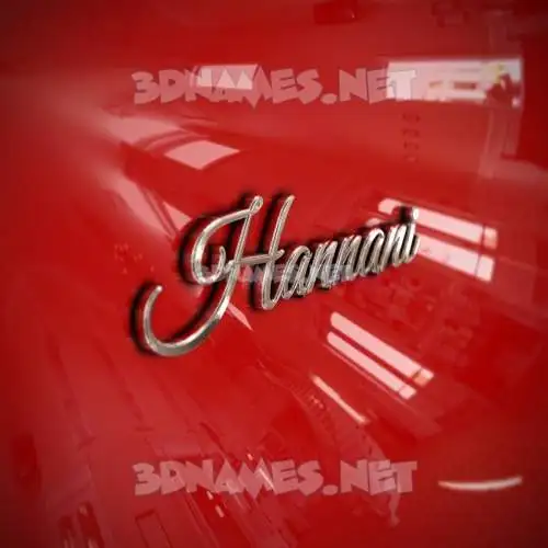 hannani in Car Paint style - 3D name wallpaper hannani in Car Paint style - 3D name wallpaper