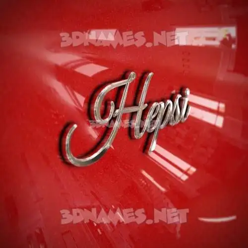 hepsi in Car Paint style - 3D name wallpaper hepsi in Car Paint style - 3D name wallpaper