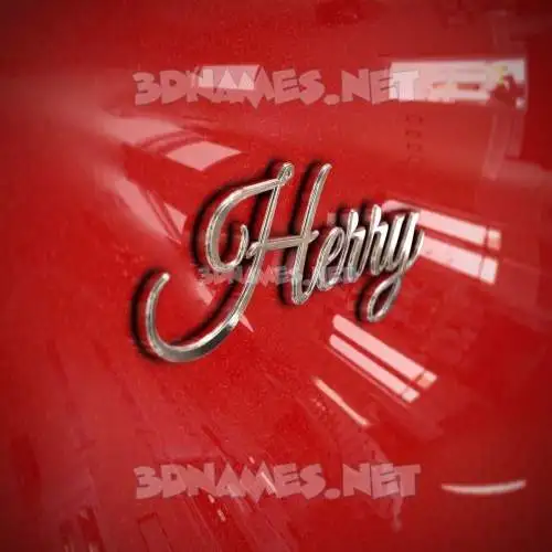 herry in Car Paint style - 3D name wallpaper herry in Car Paint style - 3D name wallpaper