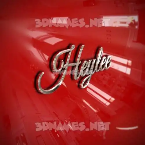 heylee in Car Paint style - 3D name wallpaper