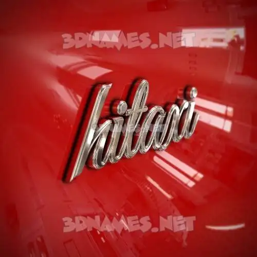 hitaxi in Car Paint style - 3D name wallpaper