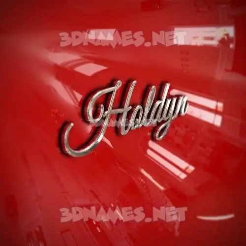 holdyn in Car Paint style - 3D name wallpaper
