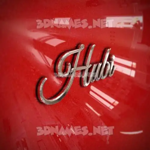 hubi in Car Paint style - 3D name wallpaper