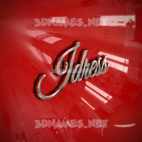 idress in Car Paint style - 3D name wallpaper idress in Car Paint style - 3D name wallpaper
