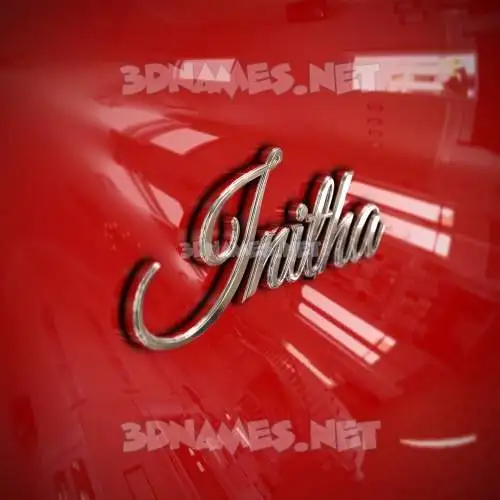 initha in Car Paint style - 3D name wallpaper initha in Car Paint style - 3D name wallpaper