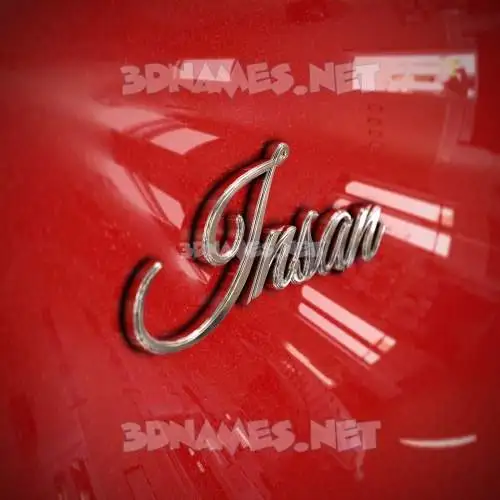 insan in Car Paint style - 3D name wallpaper insan in Car Paint style - 3D name wallpaper