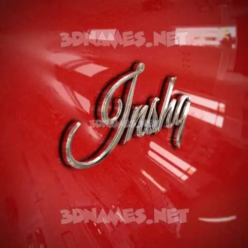 inshq in Car Paint style - 3D name wallpaper