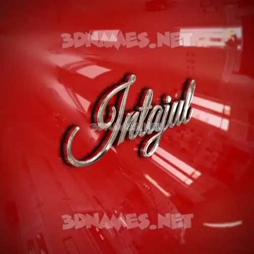 intajul in Car Paint style - 3D name wallpaper intajul in Car Paint style - 3D name wallpaper