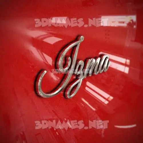 izma in Car Paint style - 3D name wallpaper