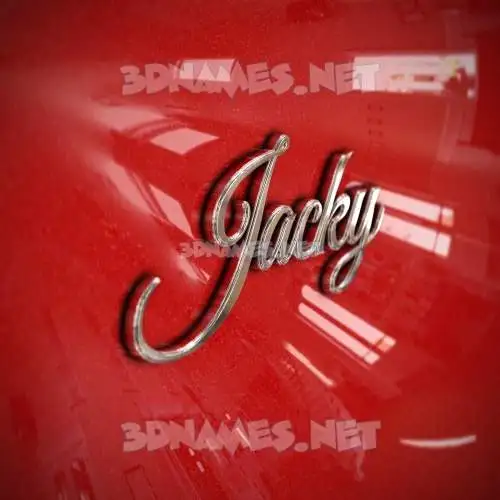 jacky in Car Paint style - 3D name wallpaper jacky in Car Paint style - 3D name wallpaper
