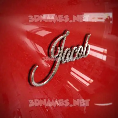 jacob in Car Paint style - 3D name wallpaper