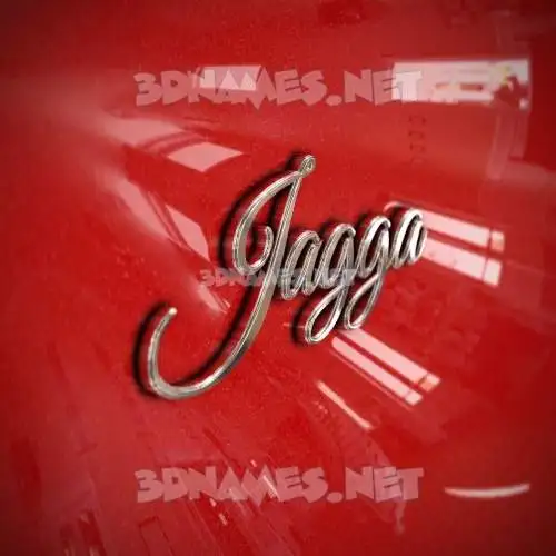 jagga in Car Paint style - 3D name wallpaper