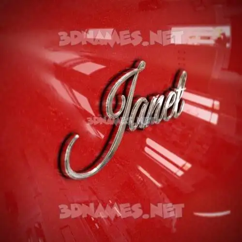 janet in Car Paint style - 3D name wallpaper janet in Car Paint style - 3D name wallpaper