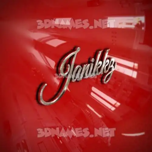 janikkz in Car Paint style - 3D name wallpaper janikkz in Car Paint style - 3D name wallpaper