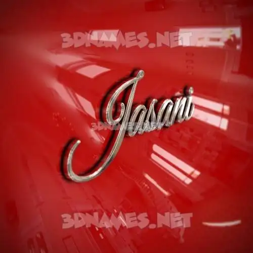 jasani in Car Paint style - 3D name wallpaper