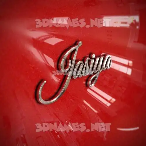 jasiya in Car Paint style - 3D name wallpaper