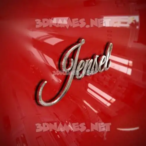 jensel in Car Paint style - 3D name wallpaper